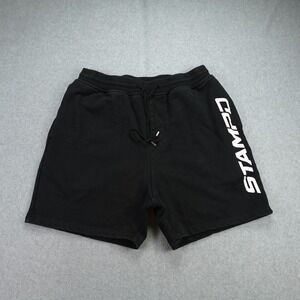 Stampd Shorts Mens Medium Black Graphic Logo Jogger Sweat Streetwear Casual
